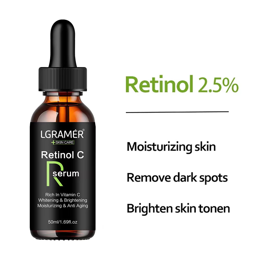 Retinol Aging Removes Wrinkles Serum Pore Shrinking Serum Whitening Moisturizing Serum Pigment Spots Remove Face Firming Oil